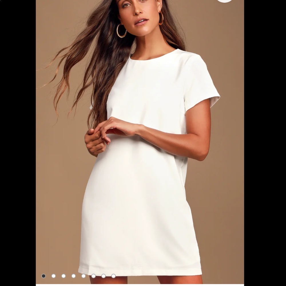 Lulus Shift and Shout Ivory Dress, Size Medium, Ivory/White